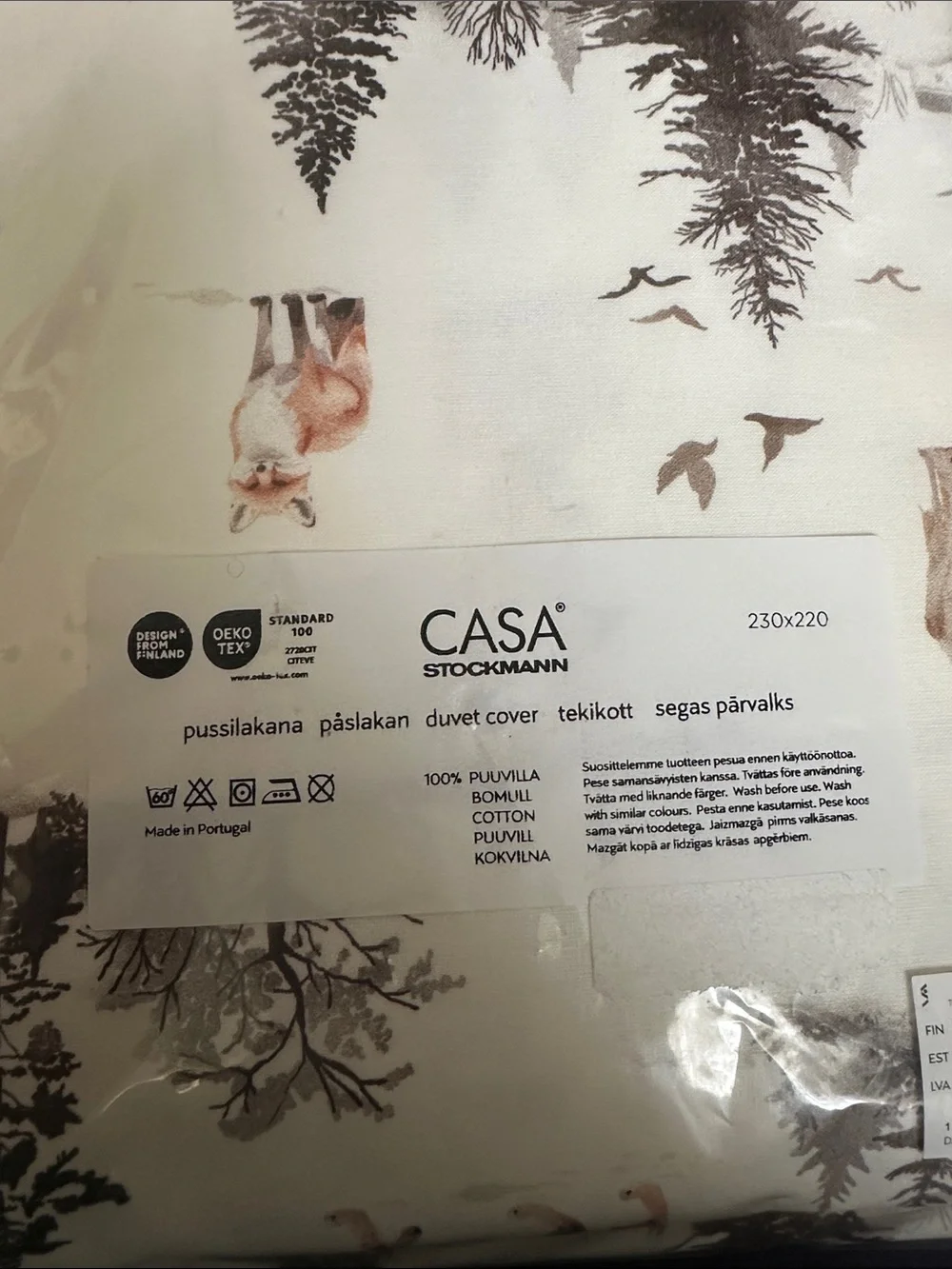 CASA Stockmann Mountain Fox Duvet Cover 230x220 cm NWT